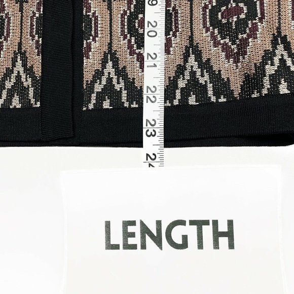 Misook Brown Ikat Knit Cardigan Size Medium Petite - Picture 4 of 6